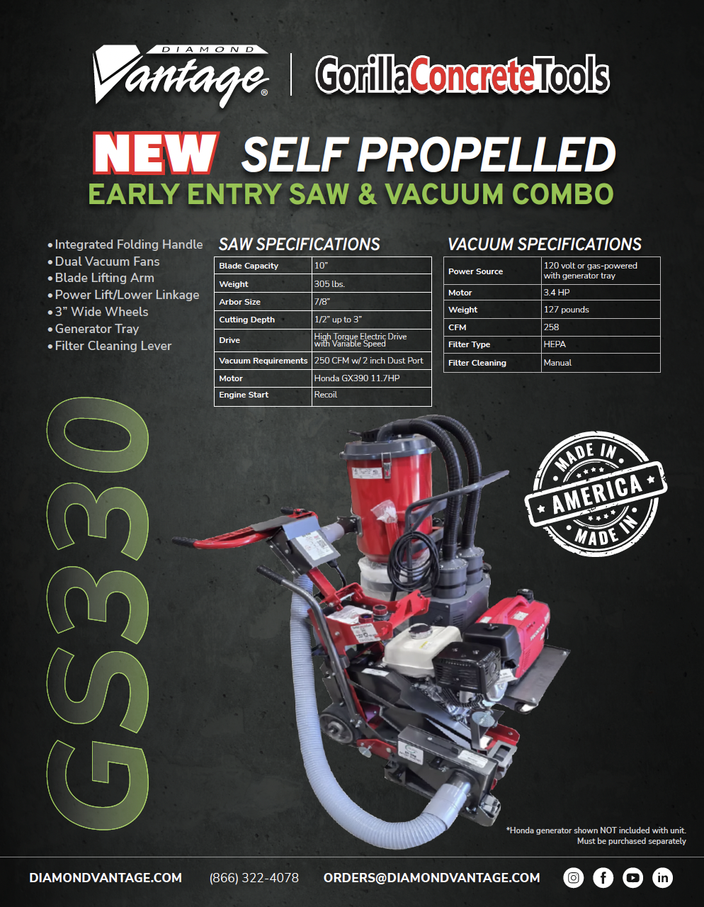 Gorilla Early
											Entry joint Saw GS330